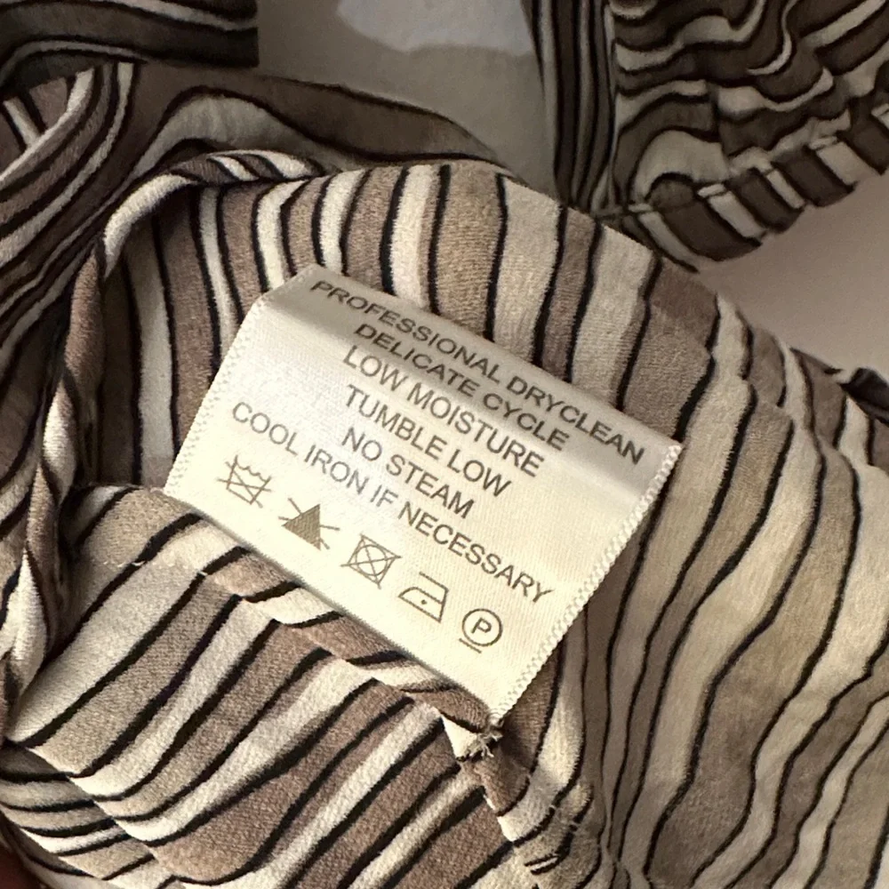 Tory Burch Black and White Striped Blouse - Preloved